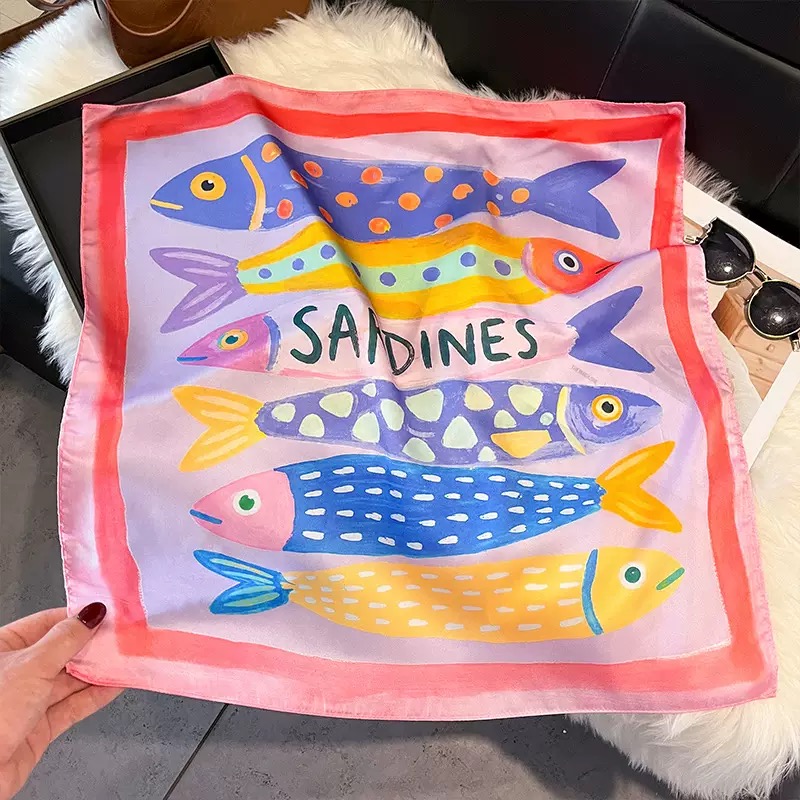Foulards carrés en soie à moti - Scarf Silk Square avis et prix