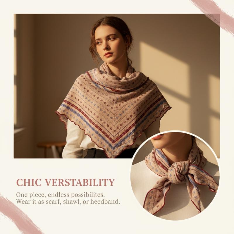 Écharpe triangulaire en coton  - Bandana Cotton avis et prix