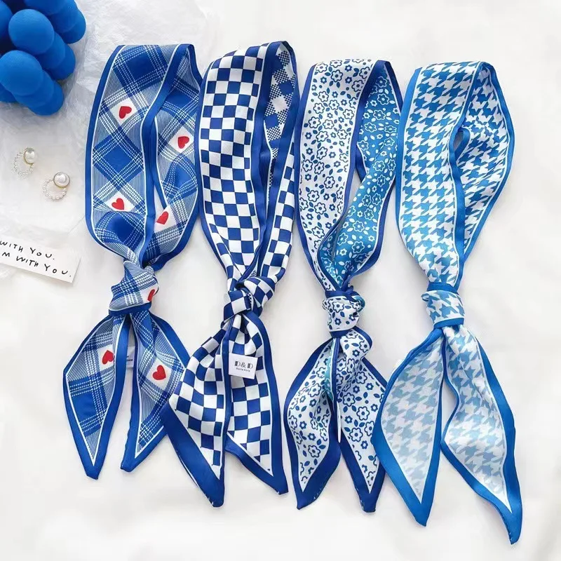 Nouveau foulard en soie bleu K - Bandana Cotton avis et prix