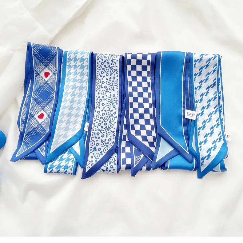 Nouveau foulard en soie bleu K - Bandana Cotton avis et prix
