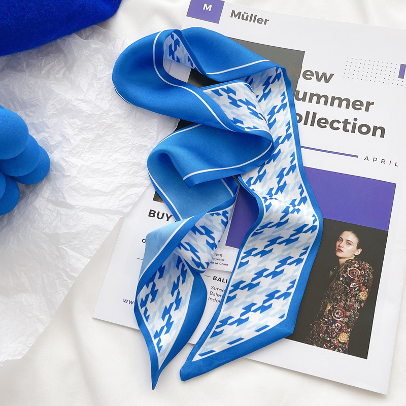 Nouveau foulard en soie bleu K - Bandana Cotton avis et prix