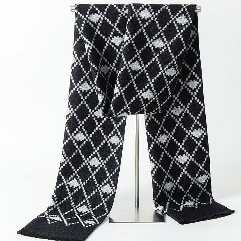 Marque de créateur Plaid hiver - Muffler Men Wool avis et prix