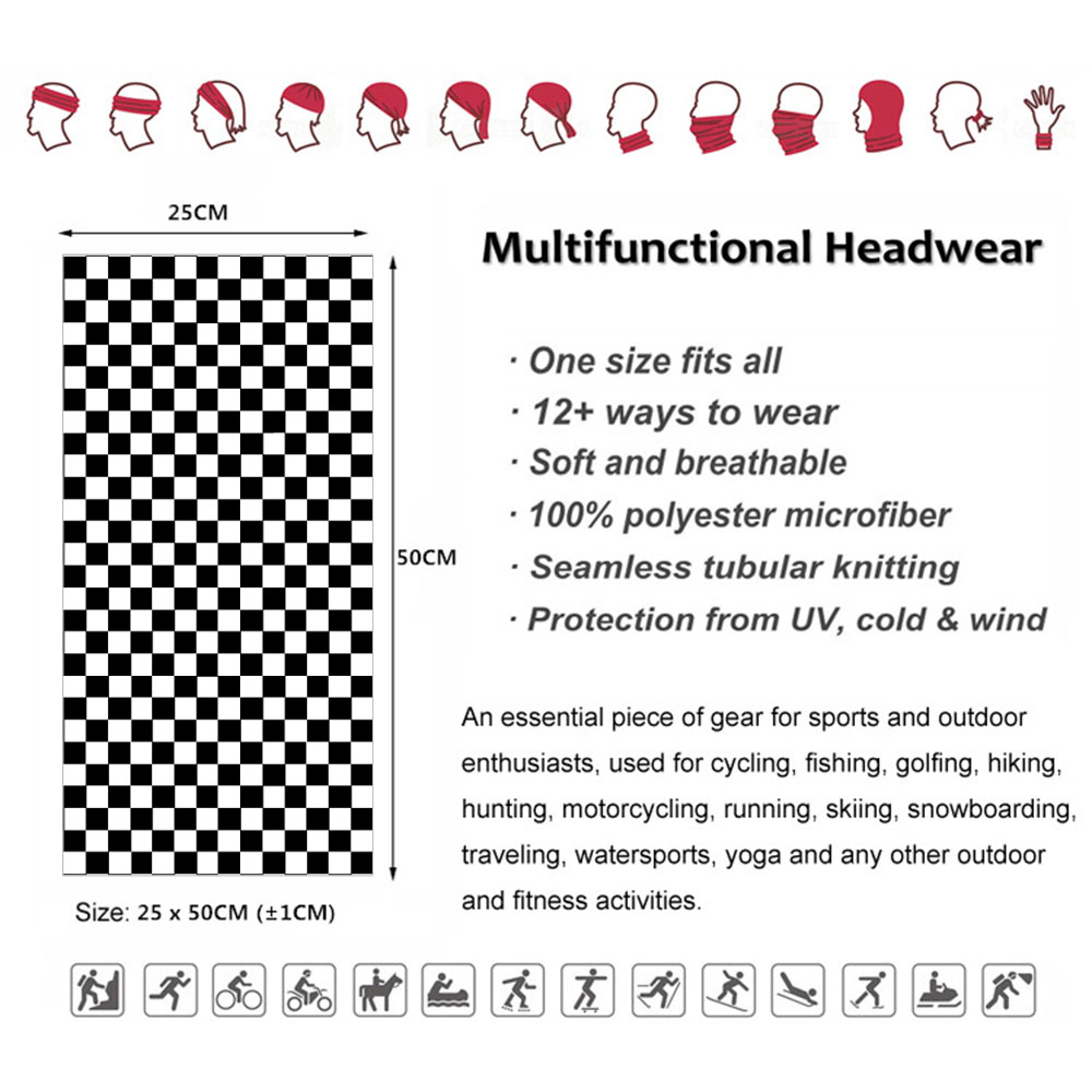 Checkered Ska imprimé bandeau  - Neck Warmer Tube avis et prix
